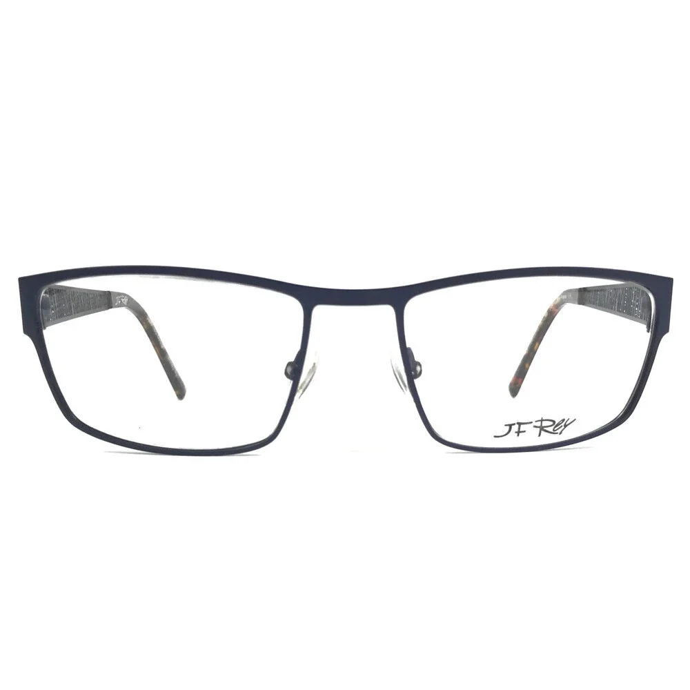 J.F. Rey Eyeglasses Frames JF2586 2090 Matte Brown Blue Square 55-18-145